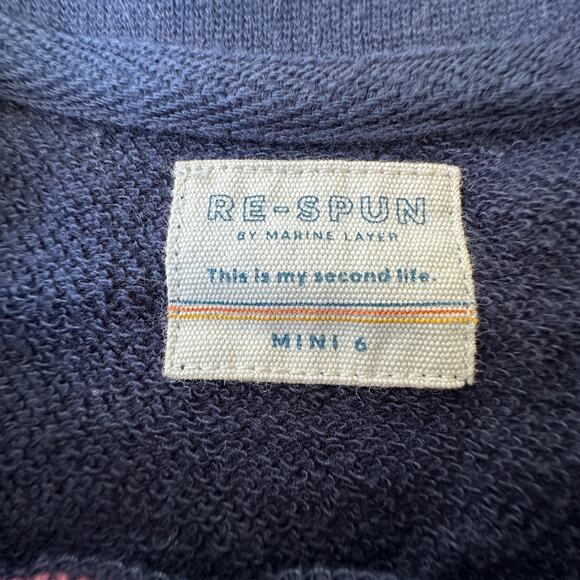 Re-Spun by Marine Layer Girl's Color Block Crew Neck Sweatshirt VGUC 6 - Picture 3 of 5